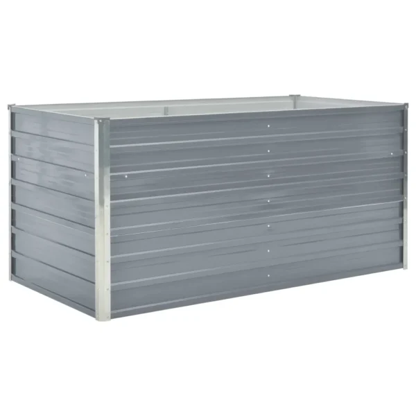 Hochbeet 160 x 80 x 77 cm Verzinkter Stahl Grau
