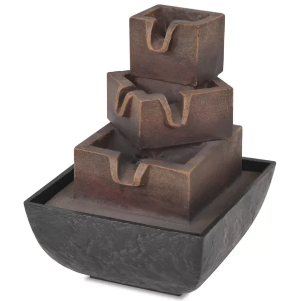 Zimmerbrunnen mit LED Polyresin – Bild 3
