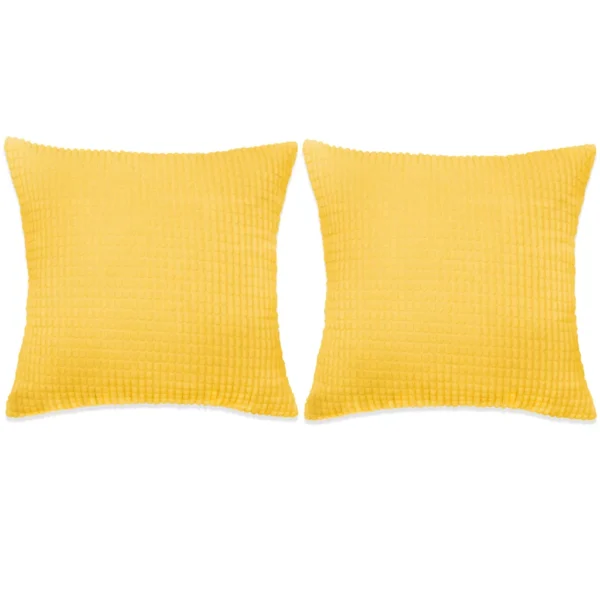 Kissen-Set Gelb 45x45 cm 2 Stück