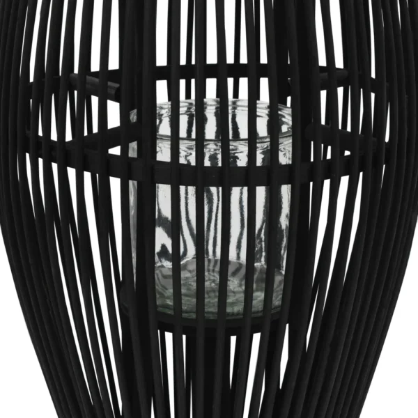 Hängender Kerzenleuchter Bambus Schwarz 95cm – Bild 5