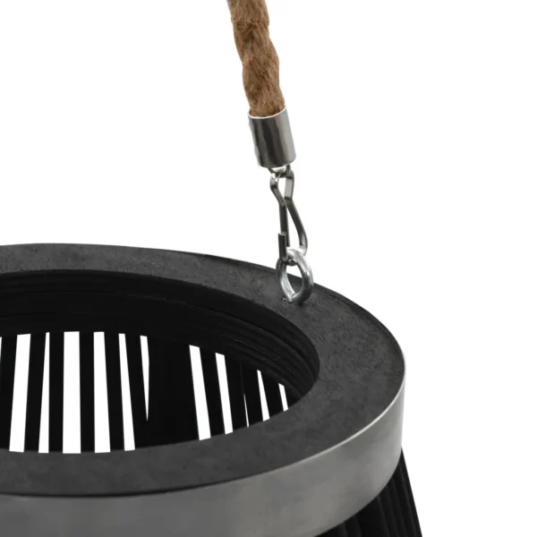 Hängender Kerzenleuchter Bambus Schwarz 60 cm – Bild 3
