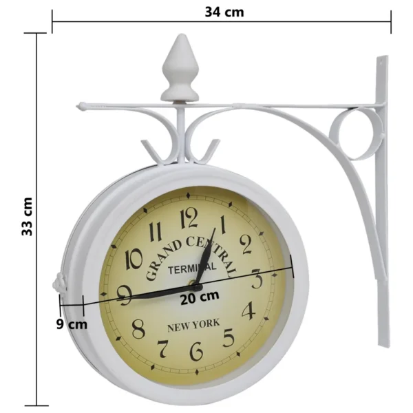 Zweiseitige Retro-Wanduhr (Farbe: Weiß) – Bild 2