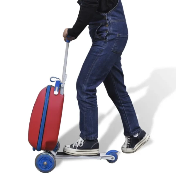 Roller mit Trolley-Koffer für Kinder Rot – Bild 7