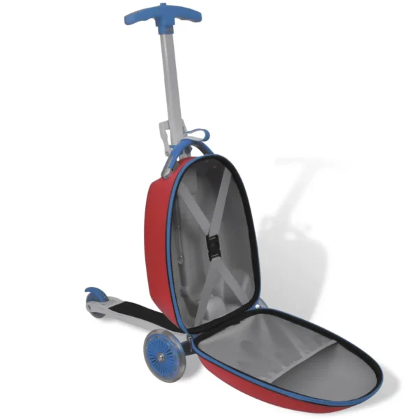 Roller mit Trolley-Koffer für Kinder Rot – Bild 4