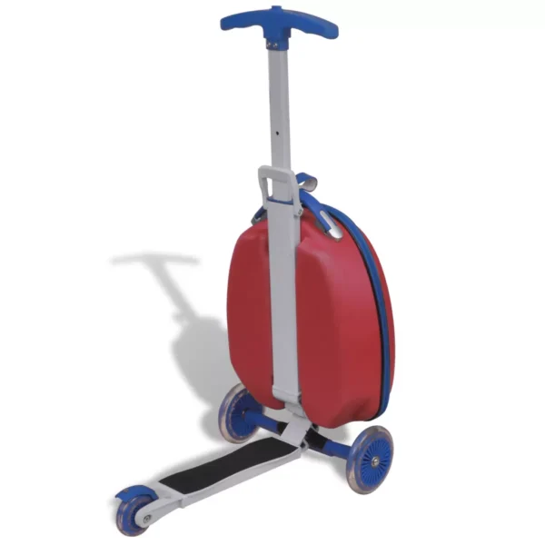 Roller mit Trolley-Koffer für Kinder Rot – Bild 2