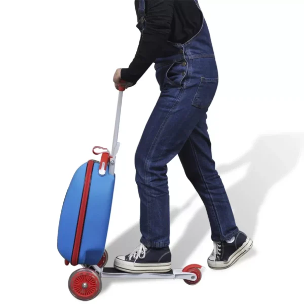 Roller mit Trolley-Koffer für Kinder Blau – Bild 7