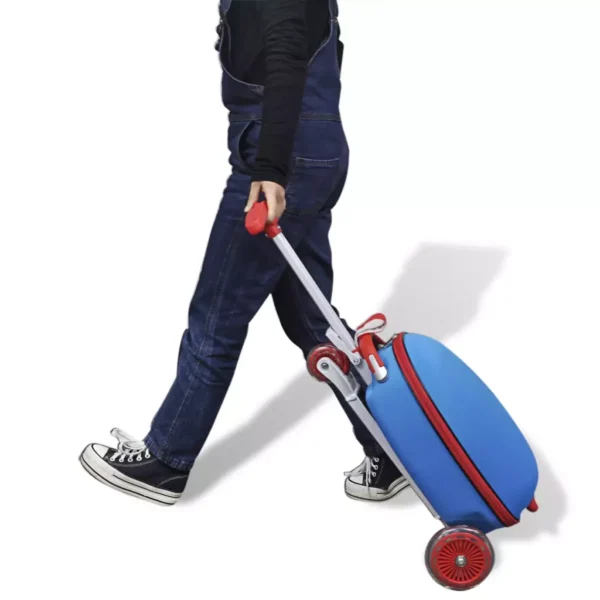 Roller mit Trolley-Koffer für Kinder Blau – Bild 6
