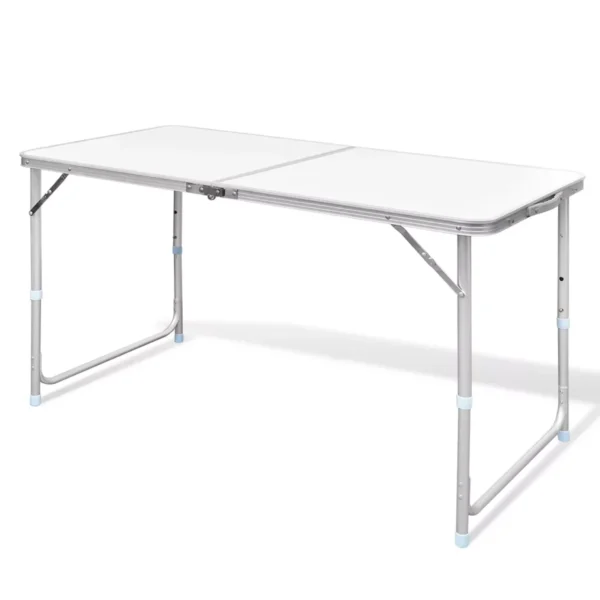 Campingtisch zusammenklappbar höhenverstellbar Aluminium 120 x 60 cm