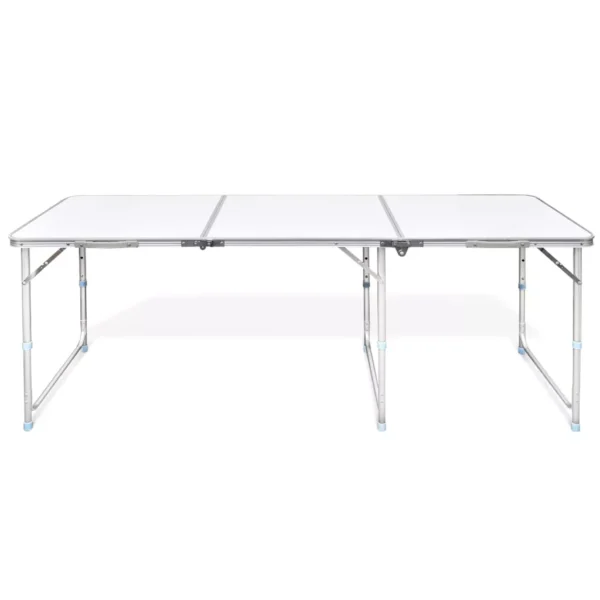 Campingtisch zusammenklappbar höhenverstellbar Aluminium 180 x 60 cm – Bild 3