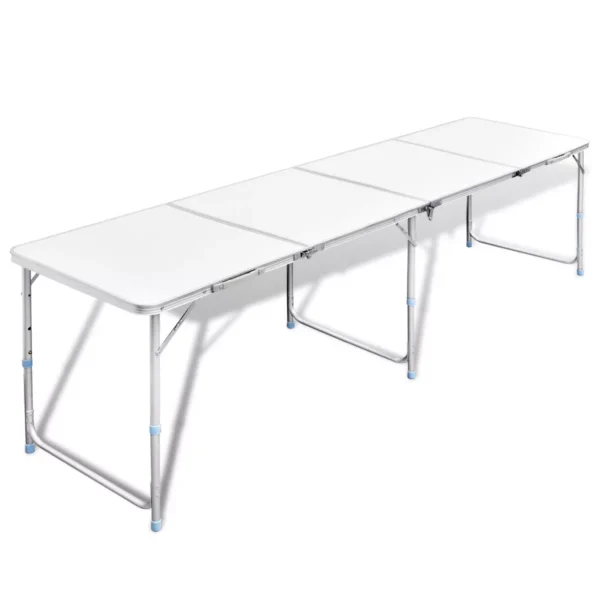 Campingtisch zusammenklappbar höhenverstellbar Aluminium 240 x 60 cm