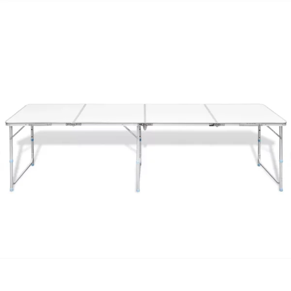 Campingtisch zusammenklappbar höhenverstellbar Aluminium 240 x 60 cm – Bild 3
