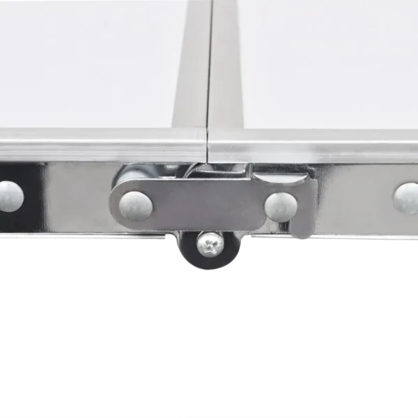 Campingtisch mit 4 Klappstühlen höhenverstellbar Aluminium 120 x 60 cm – Bild 7
