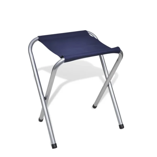 Campingtisch mit 4 Klappstühlen höhenverstellbar Aluminium 120 x 60 cm – Bild 2