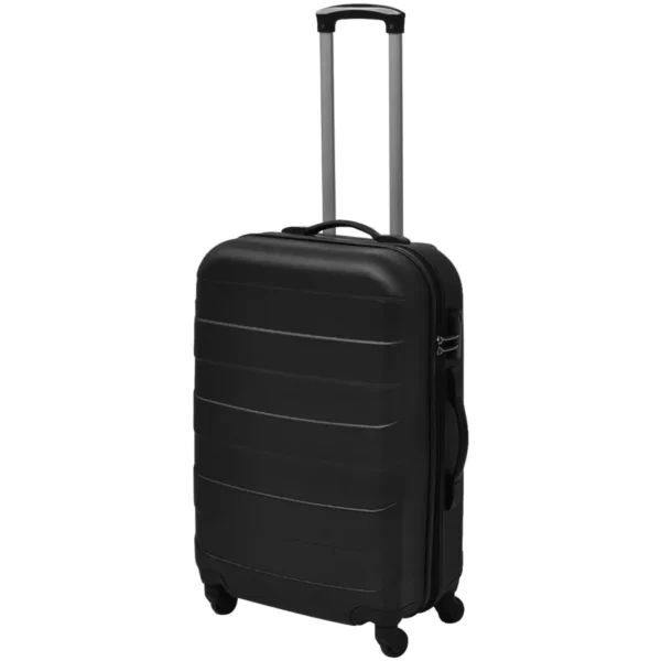 Hartschalen-Reisekoffer-Set Trolley Schwarz 3-tlg. – Bild 4