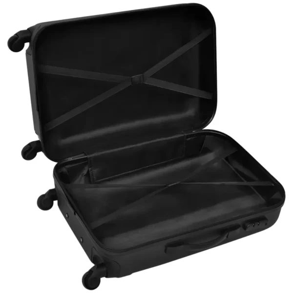 Hartschalen-Reisekoffer-Set Trolley Schwarz 3-tlg. – Bild 2