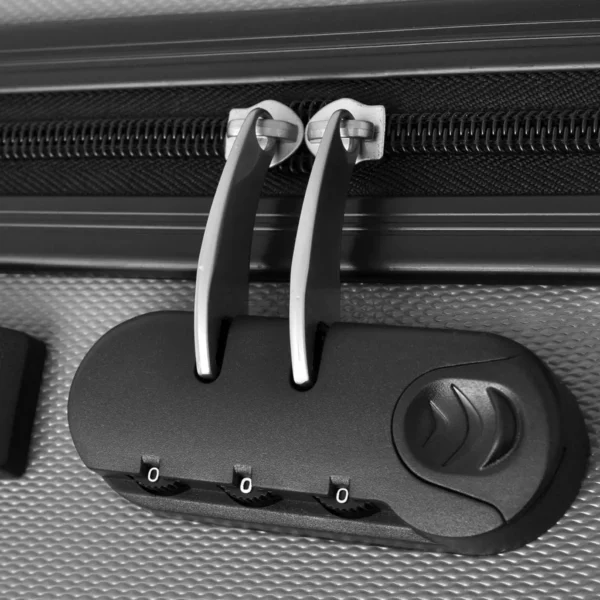 Hartschalen-Reisekoffer-Set Trolley Silber 3-tlg. – Bild 5