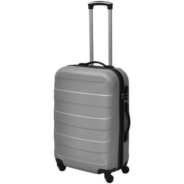 Hartschalen-Reisekoffer-Set Trolley Silber 3-tlg. – Bild 4
