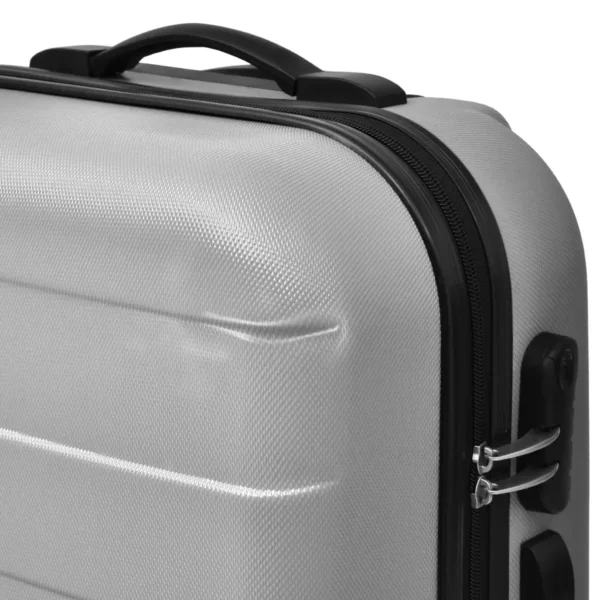 Hartschalen-Reisekoffer-Set Trolley Silber 3-tlg. – Bild 3