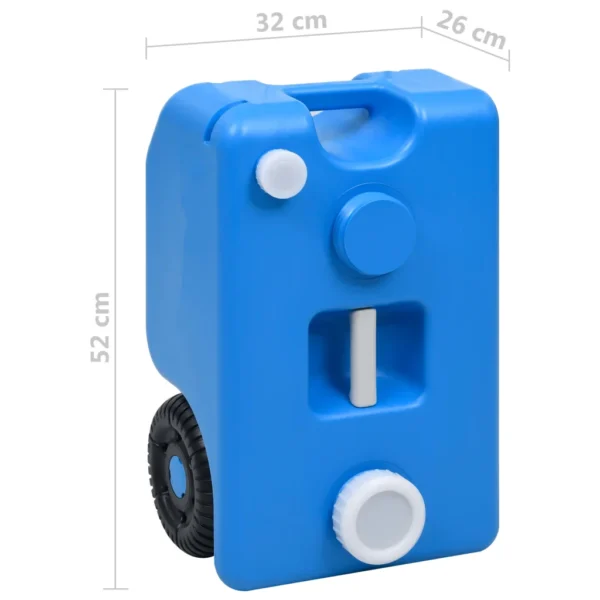Camping-Wassertank mit Rollen 25 L Blau – Bild 2