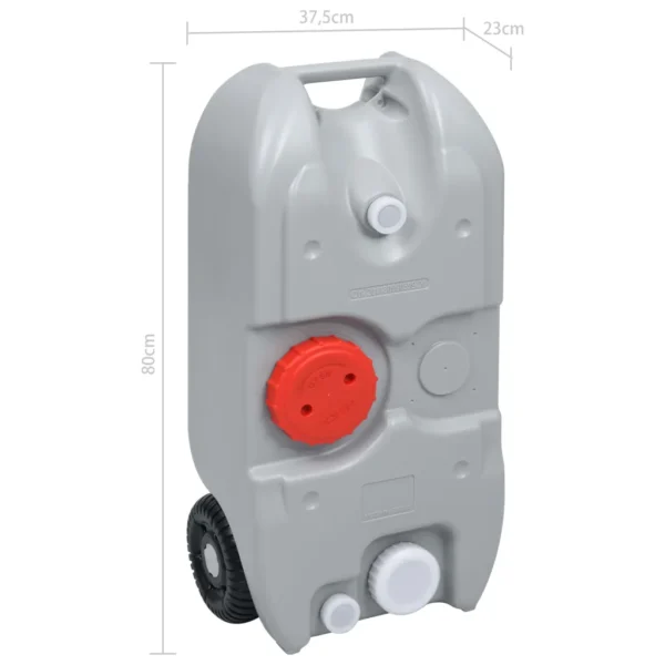 Camping-Wassertank mit Rollen 40 L Grau – Bild 2