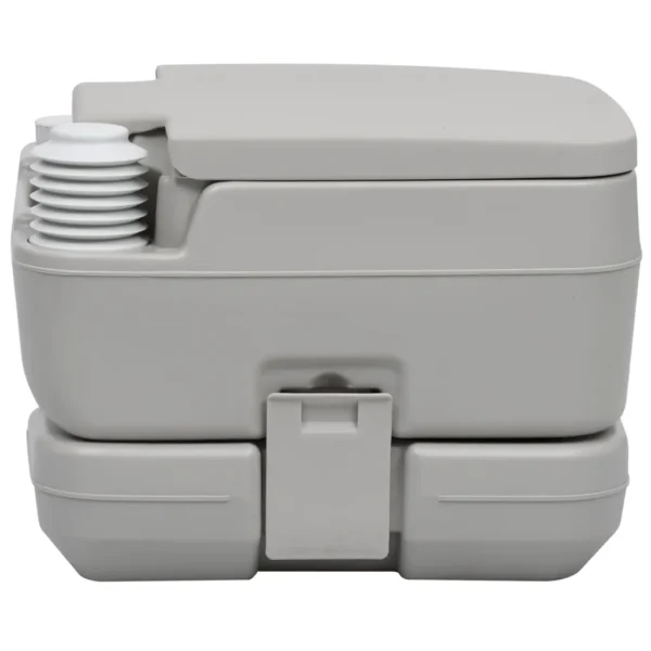 Tragbare Campingtoilette Grau 10 + 10 L – Bild 9