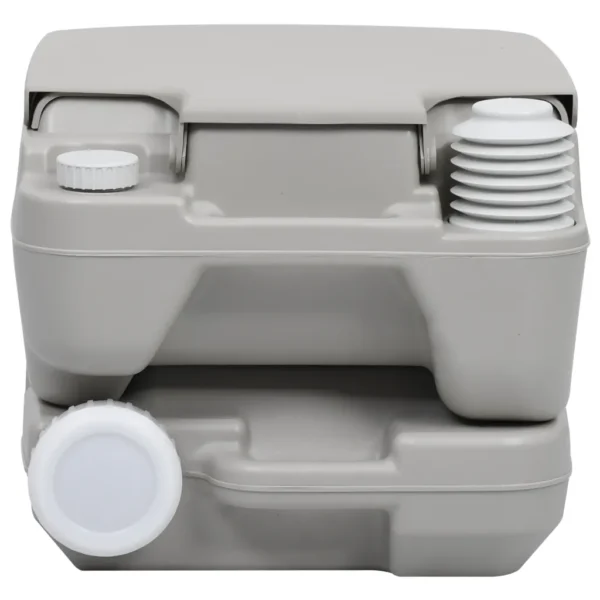 Tragbare Campingtoilette Grau 10 + 10 L – Bild 8
