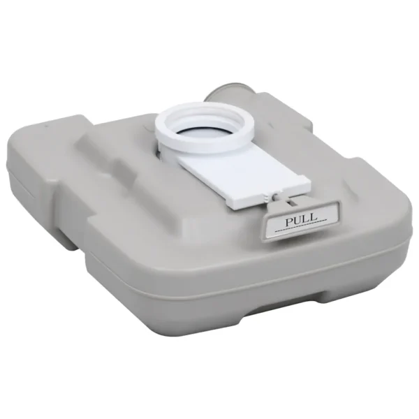Tragbare Campingtoilette Grau 10 + 10 L – Bild 5