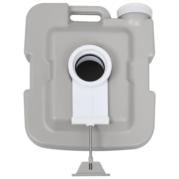Tragbare Campingtoilette Grau 10 + 10 L – Bild 4