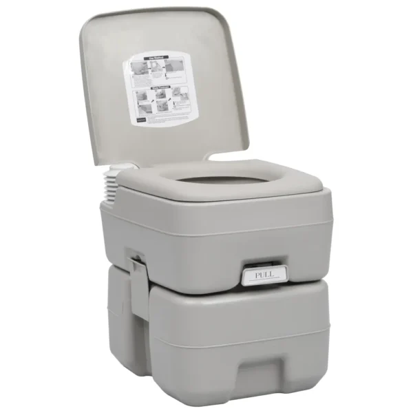 Tragbare Campingtoilette Grau 20 + 10 L – Bild 6