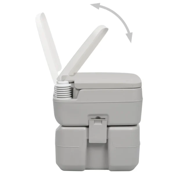 Tragbare Campingtoilette Grau 20 + 10 L – Bild 5