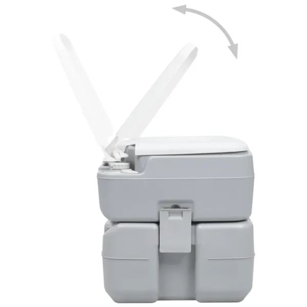 Tragbare Campingtoilette Grau 20+10 L – Bild 7