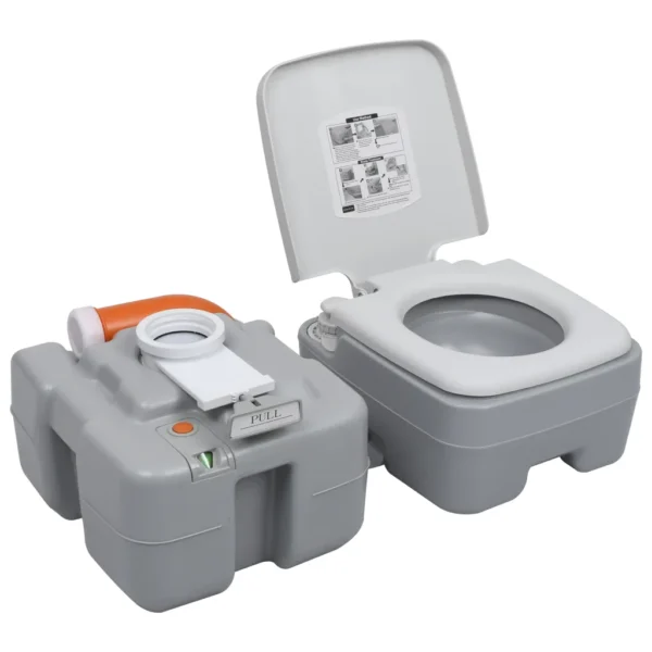 Tragbare Campingtoilette Grau 20+10 L – Bild 6