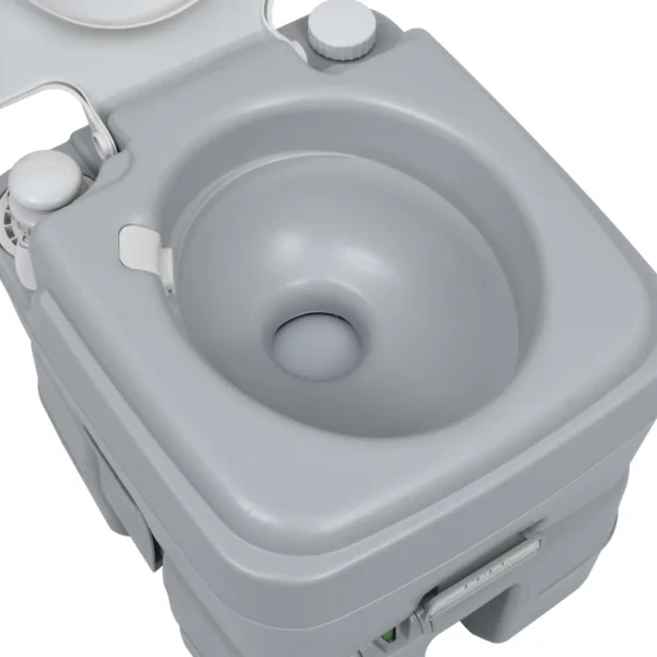 Tragbare Campingtoilette Grau 20+10 L – Bild 4
