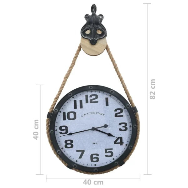 Wanduhr mit Seil – Bild 5