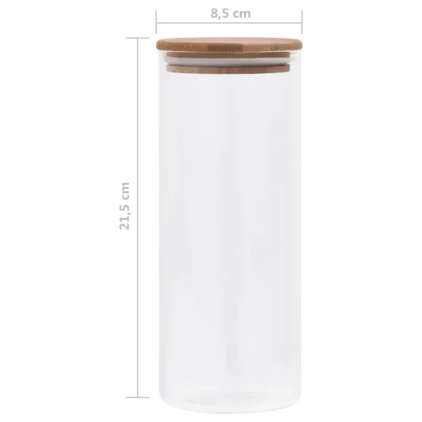 Vorratsgläser mit Bambusdeckel 10 Stk. 1000 ml – Bild 7