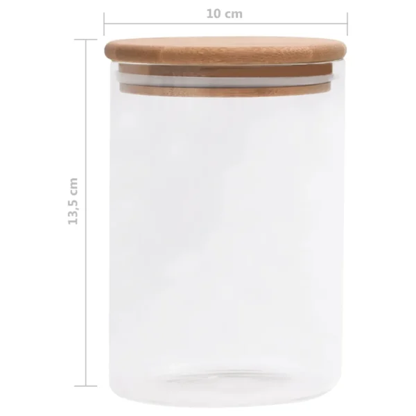 Vorratsgläser mit Bambusdeckel 4 Stk. 800 ml – Bild 2