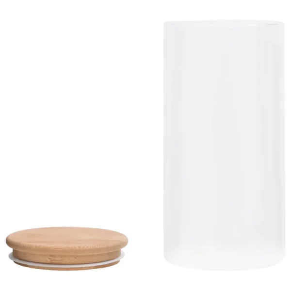 Vorratsgläser mit Bambusdeckel 4 Stk. 1200 ml – Bild 5