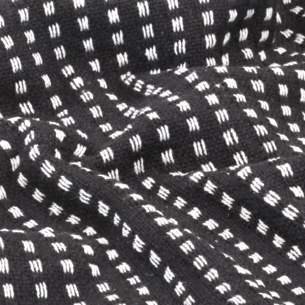 Überwurf Baumwolle Kariert 220 x 250 cm Schwarz – Bild 3