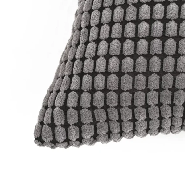 Kissen-Set 2 Stk. Velours 40 x 60 cm Grau – Bild 2