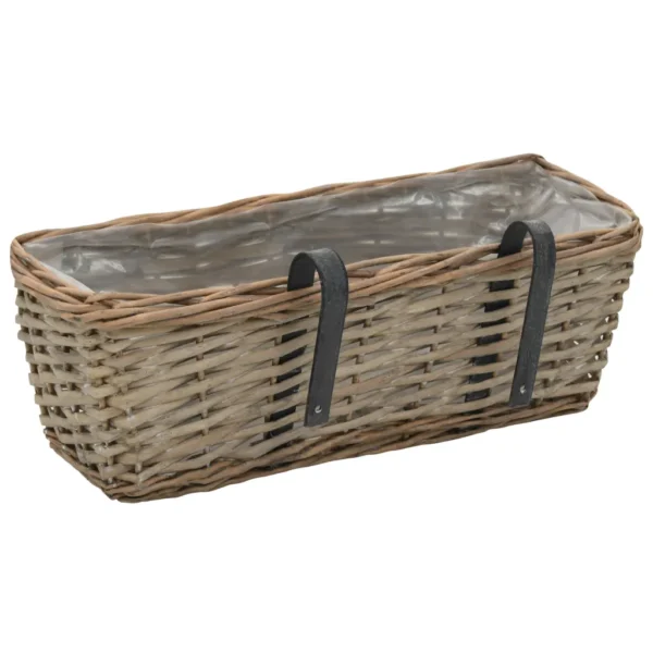 Balkon-Blumentöpfe 2 Stk. Weide mit PE-Auskleidung 40 cm – Bild 3