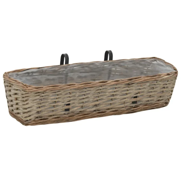 Balkon-Blumentöpfe 2 Stk. Weide mit PE-Auskleidung 60 cm – Bild 6