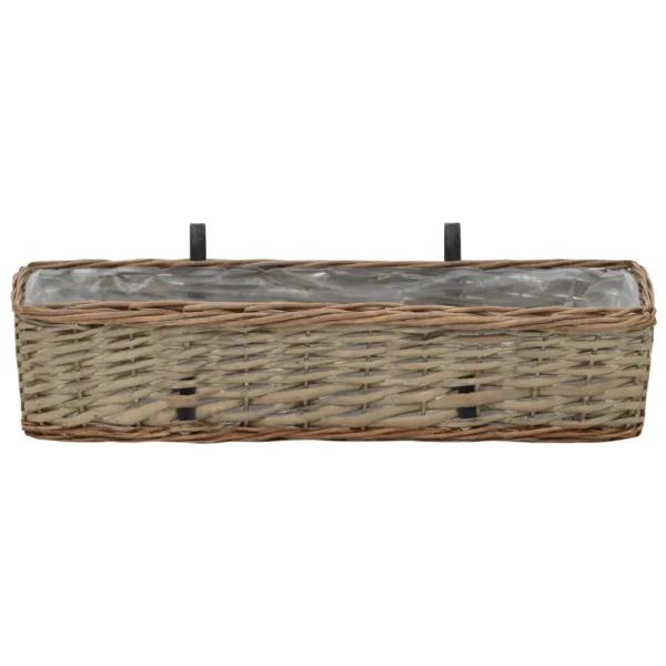 Balkon-Blumentöpfe 2 Stk. Weide mit PE-Auskleidung 60 cm – Bild 5