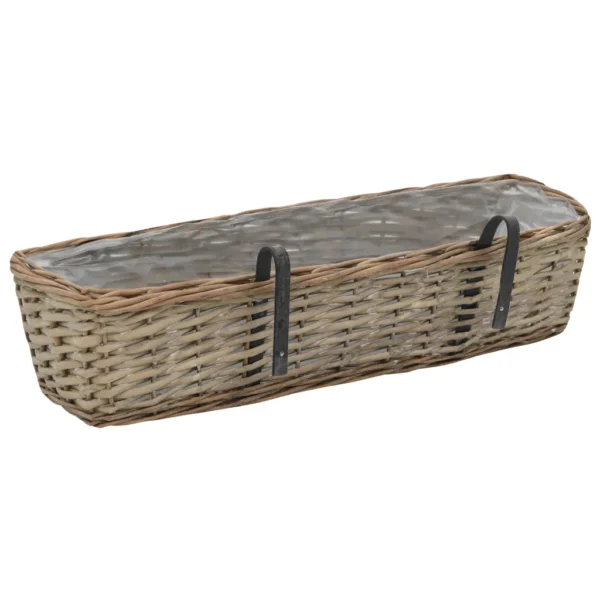 Balkon-Blumentöpfe 2 Stk. Weide mit PE-Auskleidung 60 cm – Bild 4