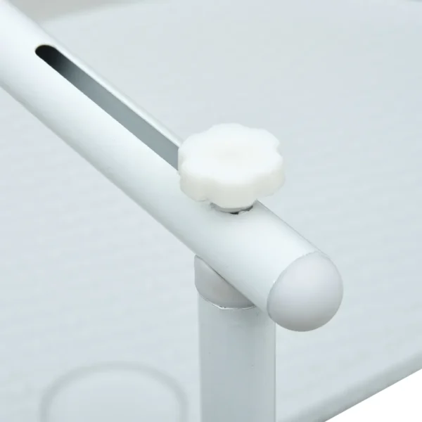 Balkonhängetisch Weiß 60 x 64 x 83,5 cm Kunststoff Rattanoptik – Bild 4