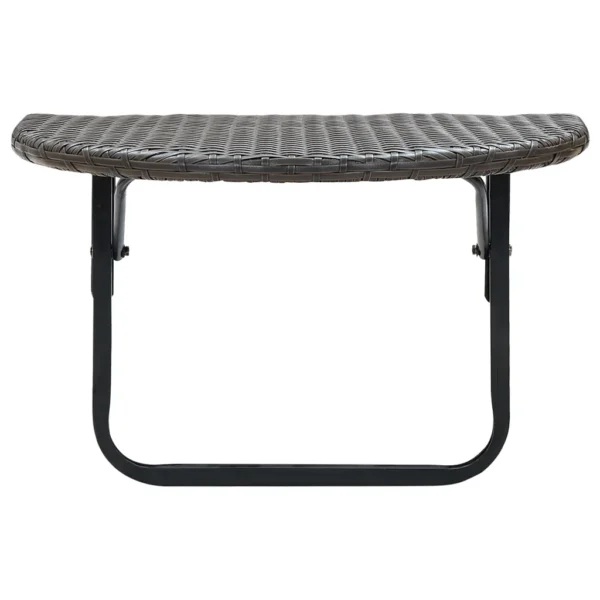 Balkontisch Braun 60 x 60 x 50 cm Poly Rattan – Bild 8