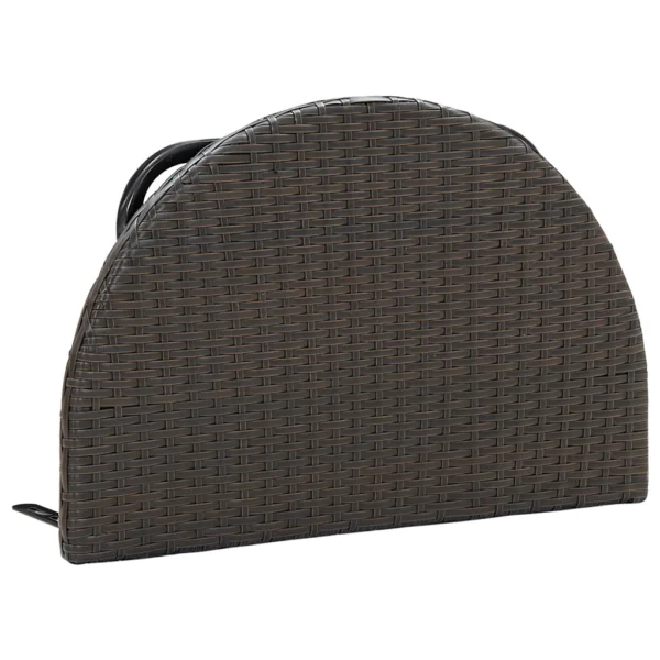 Balkontisch Braun 60 x 60 x 50 cm Poly Rattan – Bild 5
