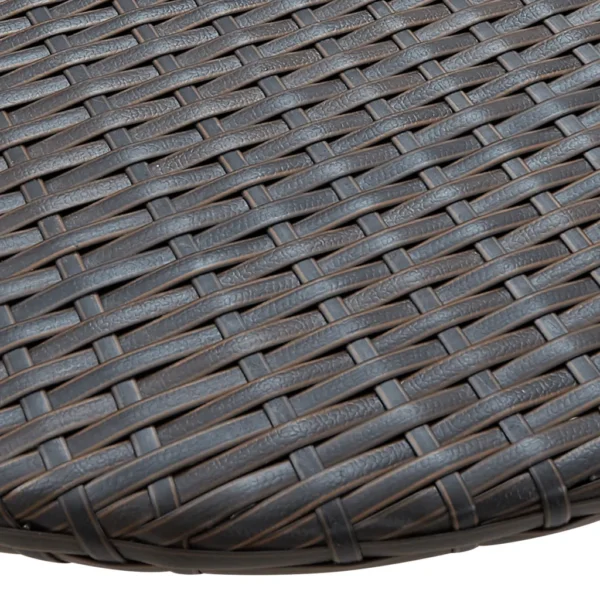 Balkontisch Braun 60 x 60 x 50 cm Poly Rattan – Bild 3