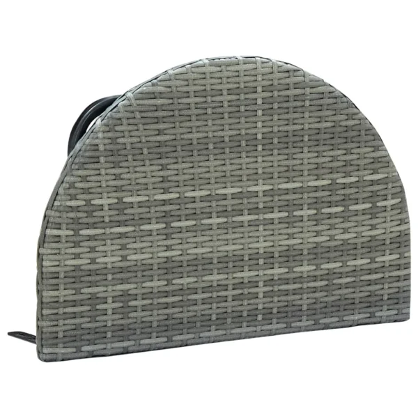 Balkontisch Grau 60 x 60 x 50 cm Poly Rattan – Bild 5