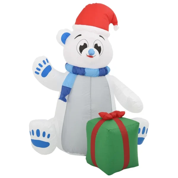 Aufblasbarer Eisbär LED 180cm