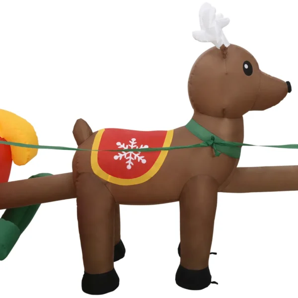 Aufblasbarer Weihnachtsmann mit Rentieren LED 490 cm – Bild 6